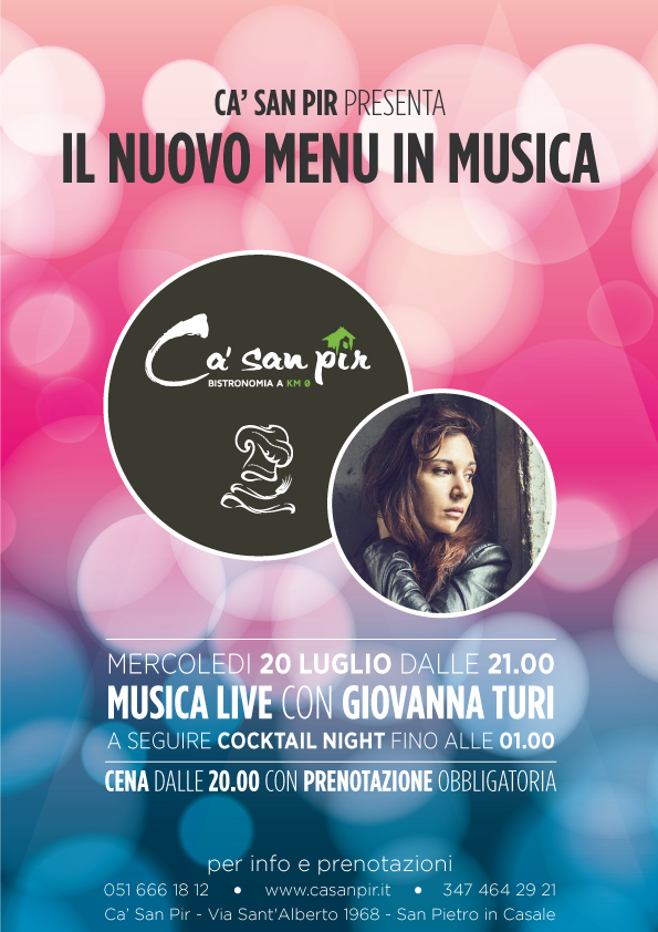 menu in musica luglio